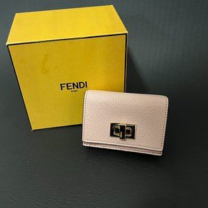 Fendi Wallet Pink Calf Skin